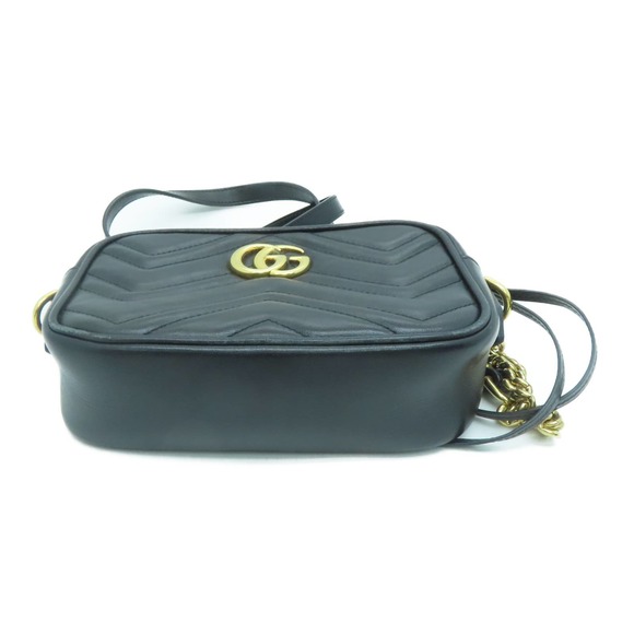 💎✨BEAUTIFUL✨💎 Authentic Gucci GG Shoulder Bag Calfskin Leather Black - Picture 5 of 14